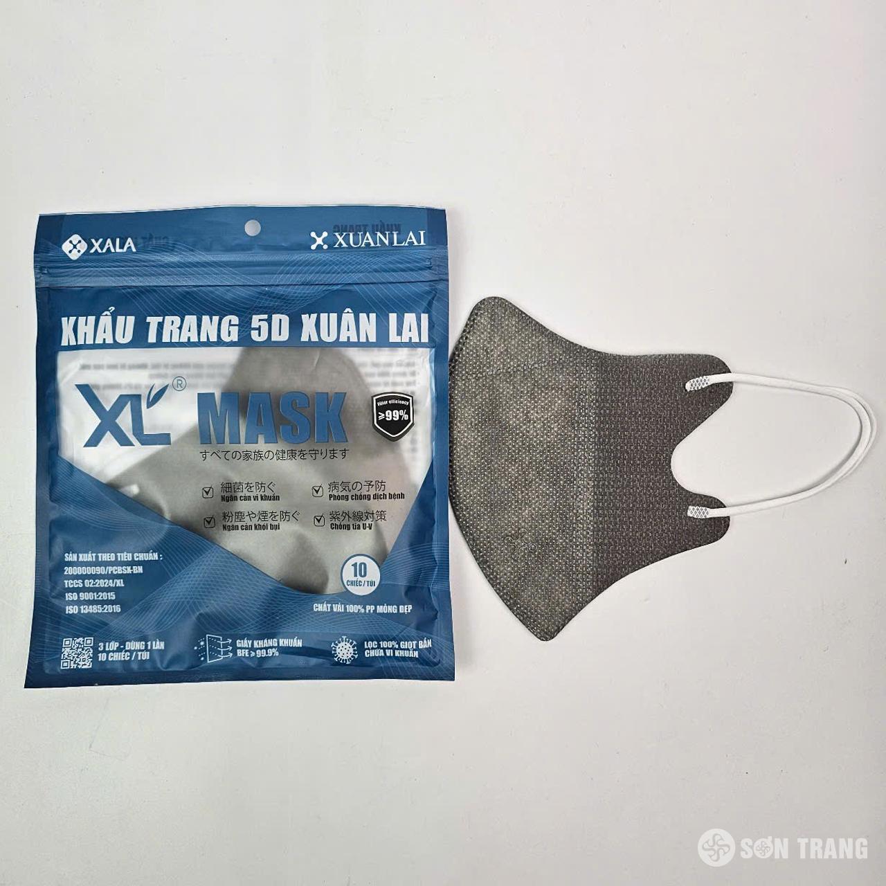 Khẩu trang 5D màu xám