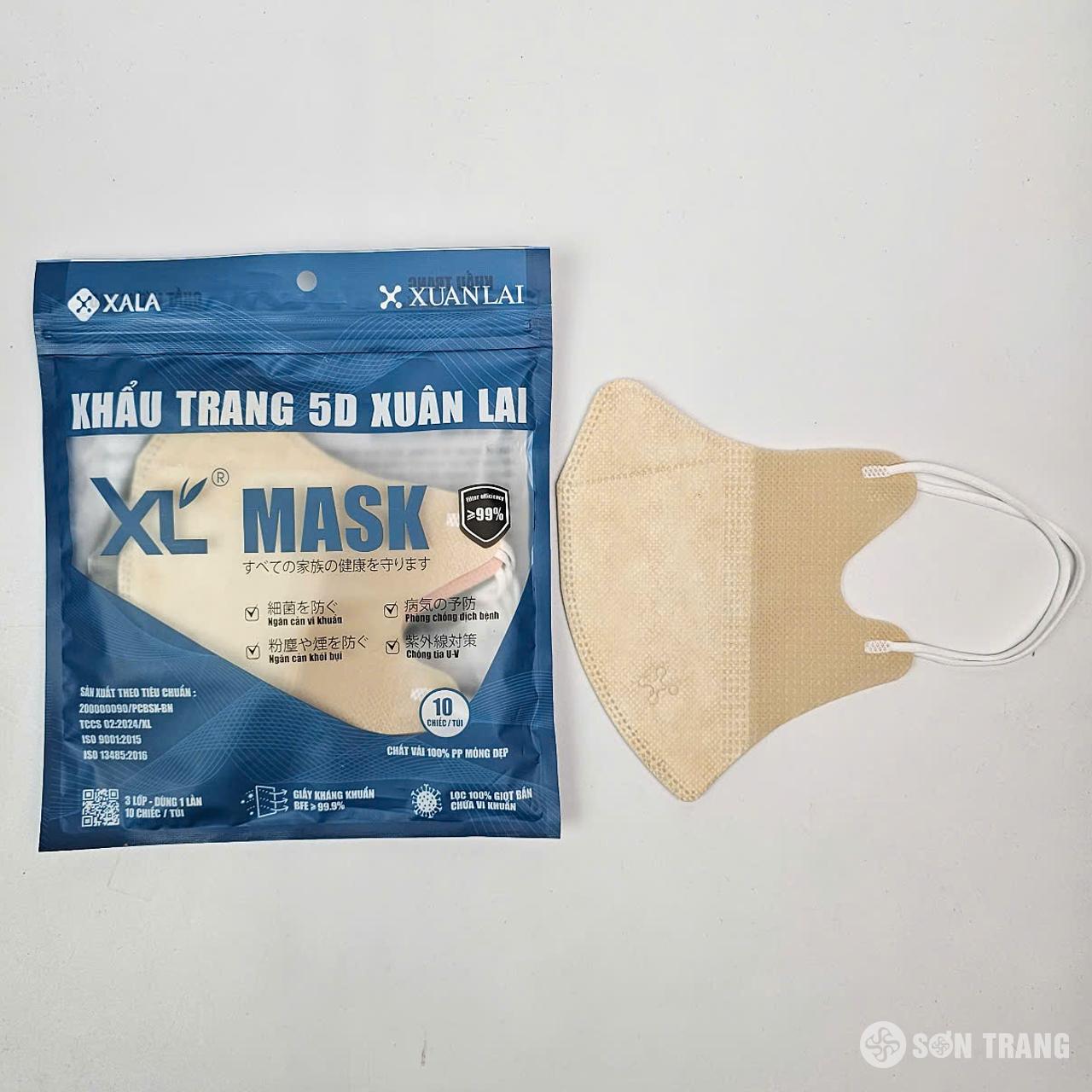 Khẩu trang 5D màu be
